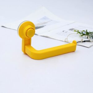 Wc rolhouder met zuignap - geel